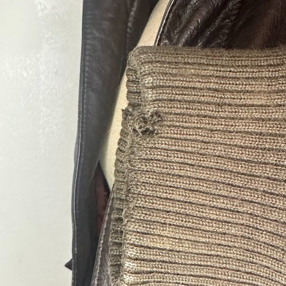 Brown Leather Vintage Bomber - Picture 8 of 11